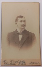 Fotografie CDV , barbat -Atelier ,,Victoria"