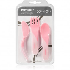 Twistshake Learn Cutlery tacâmuri Pink 6 m+ 3 buc