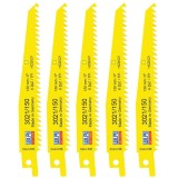 Wilpu 3021/150 - Set panze fierastrau sabie HCS/CV 150 mm 6 dinti/inch dantura standard 5 bucati
