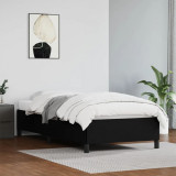 VidaXL Cadru de pat, negru, 90x190 cm, piele ecologică