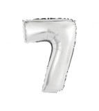 Balon Folie Cifra 35 cm Argintiu-Tip Cifra 7