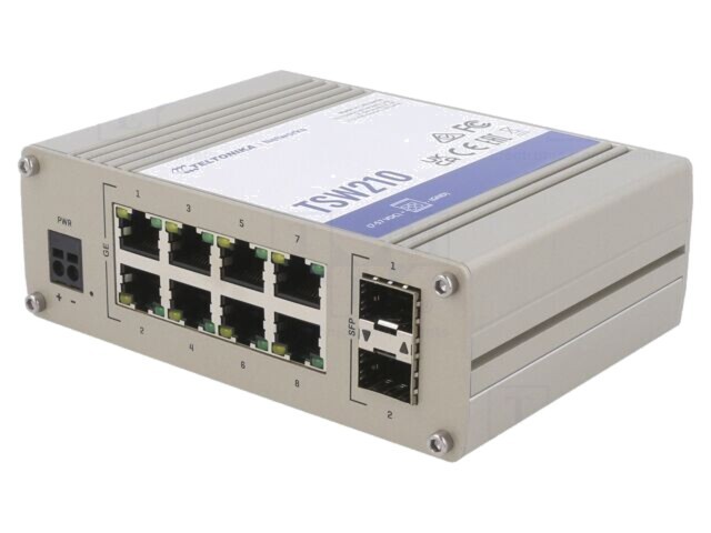 Switch Ethernet neadministrabil TELTONIKA 10 porturi 7&divide;57VDC