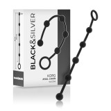 Rozariu Anal BLACK&amp;SILVER - KORG pentru incepatori, 21 cm