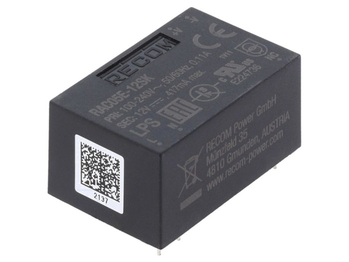 Convertor AC/DC 12V 5W