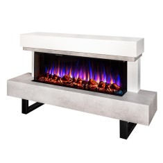 Semineu electric Monro &amp; Dalas, Art Flame, 1500W, termostat, efect 3D, 30 combinatii ale culorii flacarii, telecomanda