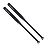 Set 2 Bate Baseball Aluminiu IdeallStore&reg; Home Run, 80cm, Negru, Antrenament, Grip Anti-Alunecare
