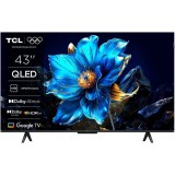 Televizor TCL QLED 43P7K, 108 cm, Smart Google TV, 4K Ultra HD, Clasa F (Model 2025)