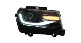 Set faruri Chevrolet Camaro, 06.2015-2015, montare fata, stanga+dreapta, indicator dinamic; D2H+LED; manual; fara becuri; Tuning; xenon, Vland