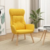 vidaXL Scaun de relaxare, galben muștar, material textil