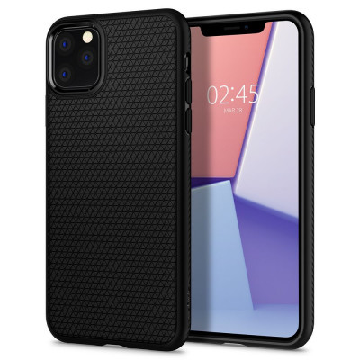 Husa pentru iPhone 11 Pro Max - Spigen Liquid Air - Matte Black foto