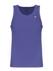 Maiou barbati, cu imprimeu cu logo, Regular fit, Albastru inchis, M