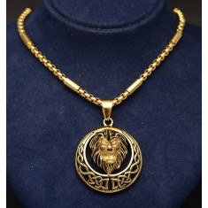 Set Lant inox si Pandantiv - LION - LC32C