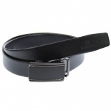 Curea din piele pentru barbati, catarama metalica fara ac, latime 3.5 cm, lungime reglabila, negru - LS231NNS, Lucianis style