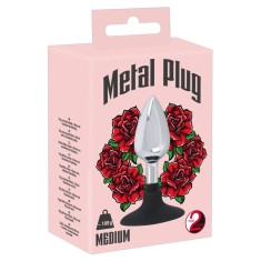 Dop anal metalic cu ventuza din silicon Metal Plug with Suction Cup