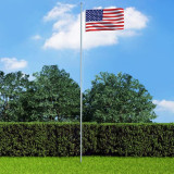 Steag SUA și st&acirc;lp din aluminiu, 4 m, vidaXL