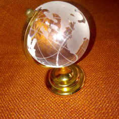 Glob pamantesc din cristal gravat 55 mm