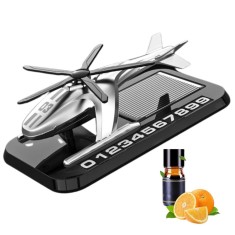 Odorizant auto tip elicopter cu afisaj numar, panou solar, ulei foto