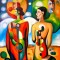 Tablou modern,acrilic pe panza,intitulat &quot;Univers paralel&quot;