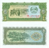 1988 , 5 kip ( P-26r ) - Laos - stare UNC