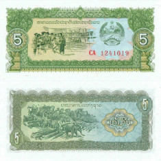 1988 , 5 kip ( P-26r ) - Laos - stare UNC