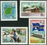 Nauru 1974 - Aniversare UPU, harta, steag, motocicleta, serie neuzata