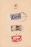 1933 Romania - Carton filatelic cu monograma regala Carol II, seria Castel Peles