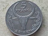 MADAGASCAR-5 FRANCS 1989