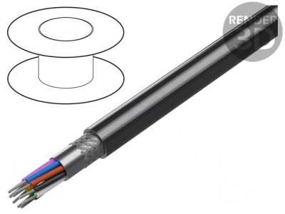 Cablu RS232 9x22AWG PVC Crom 152m Eca 300V foto