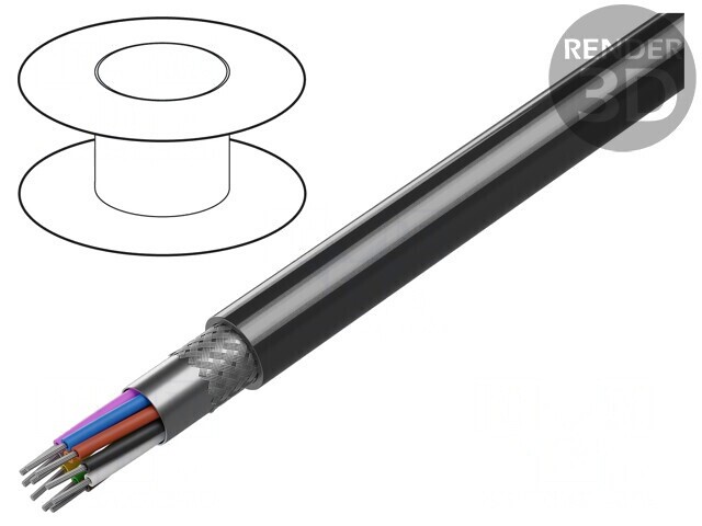 Cablu RS232 9x22AWG PVC Crom 152m Eca 300V