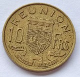 318. Moneda Reunion 10 franc 1970 (tiraj 300.000 buc)