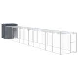 Cotet de pui cu incinta antracit 165x1271x181cm otel galvanizat GartenMobel Dekor, vidaXL