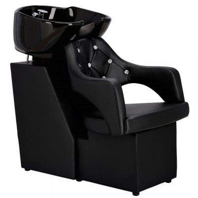 Scafa coafor Leia pentru salonul de coafură și frizerie cu bol ceramic mobil armătură baterie si cască foto