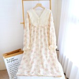 Cumpara ieftin Camasa de noapte "Lace&amp;Bloom" din bumbac, PJ008, Crem