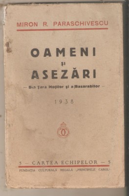 Miron R. Paraschivescu-Oameni si asezari-1938-din Tara Motilor si Basarabilor foto