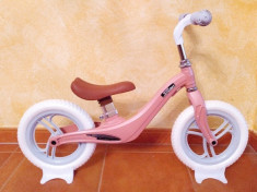 Bicicleta fara pedale cu cadru de magneziu Skillmax C UltraLight 2 kg, pink foto