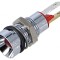 Lampa LED concav rosie 2VDC ?8mm metal