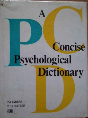 A Concise Psychological Dictionary - A.v. Petrovsky M.g. Yaroshevsky ,288867 foto