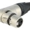 Conector XLR mamă 3 pini 90&deg;