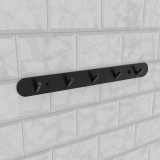 Suport Prosop si Accesorii Baie 37cm Aluminiu Negru ModernLight Concept