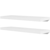 Cumpara ieftin Rafturi suspendate pentru carti/DVD-uri, 2 buc, alb, MDF