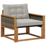 vidaXL Set de canapele de exterior Lemn solid de Acacia și Textilene 3438887