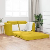 vidaXL Canapea extensibilă 2 &icirc;n 1 galben 148x71x83 cm Velvet