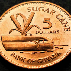 Moneda exotica 5 DOLARI - R. Cooperatista GUYANA, anul 2008 * cod 4874