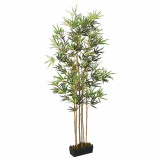 Arbore din bambus artificial 1104 de frunze 180 cm verde GartenMobel Dekor, vidaXL