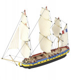 Kit de modelism naval: Fregată Franceză - Hermione La Fayette - KMN000004