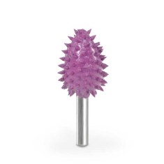Biax sculptura lemn SABURR - Cap forma flacara 19mm GIGA Aspru