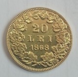 Replica după moneda de aur de 20 lei 1868 &quot;polul lui Carol&quot;