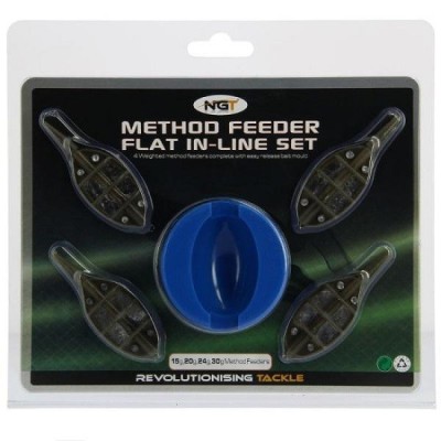 METHOD NGT FEEDER FLAT IN LINE SET 4 Plus 1 15,20,24,30 GR Plus MOULD foto