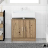 Cabinet pentru chiuvetă stejar artizanal 63x29x55 cm lemn prelucrat