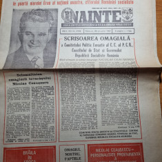 ziarul inainte 28 ianuarie 1987-aricole braila,ziua de nastere ceausescu